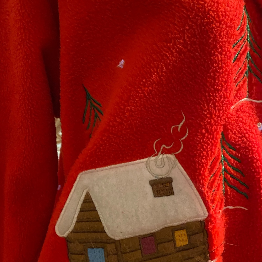 Quacker Factory Jacket Red Fleece Winter Cats, Mi… - image 6